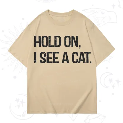 Purplehecate Hold on I See A Cat T-Shirt