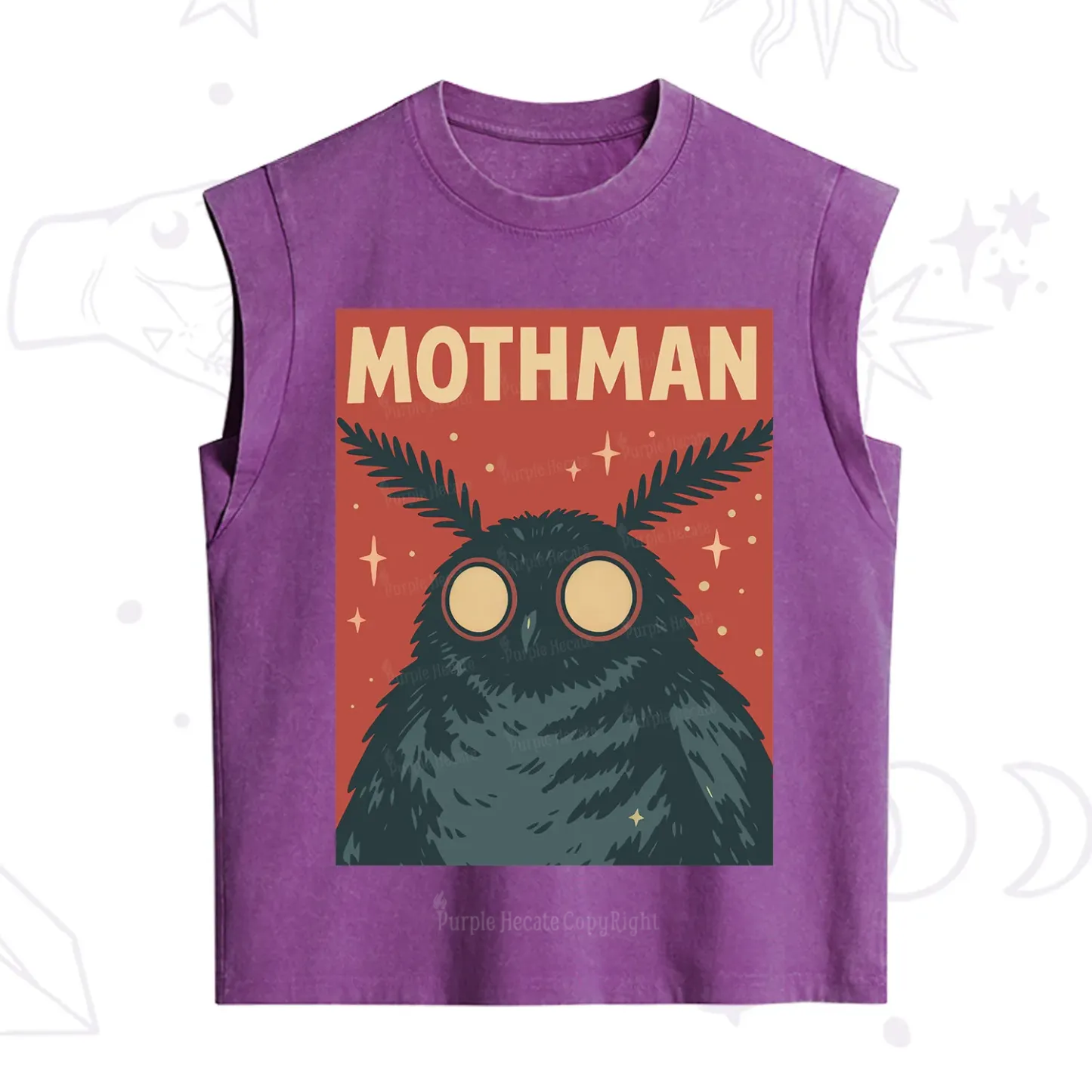 Purplehecate Mothman Vintage Washed Tank