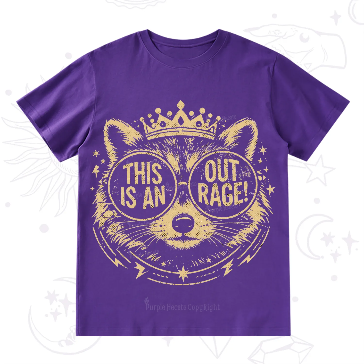 Purplehecate Royal Raccoon Rage T-Shirt