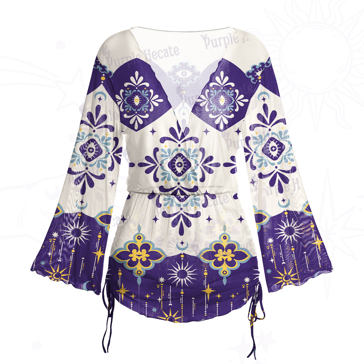 Purplehecate Celestial Oracle Mesh Cover Up Dress