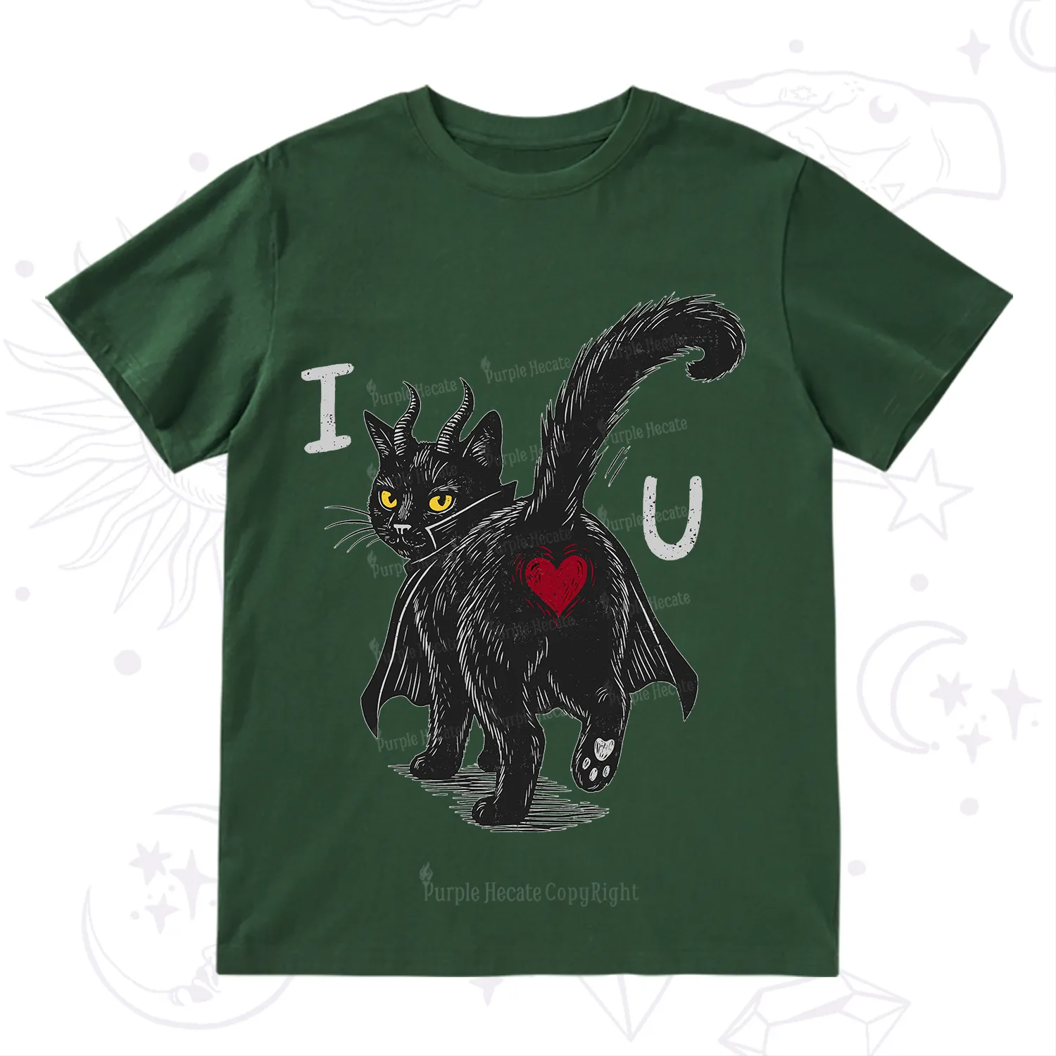Purplehecate Bad Bad Evil Cat T-Shirt