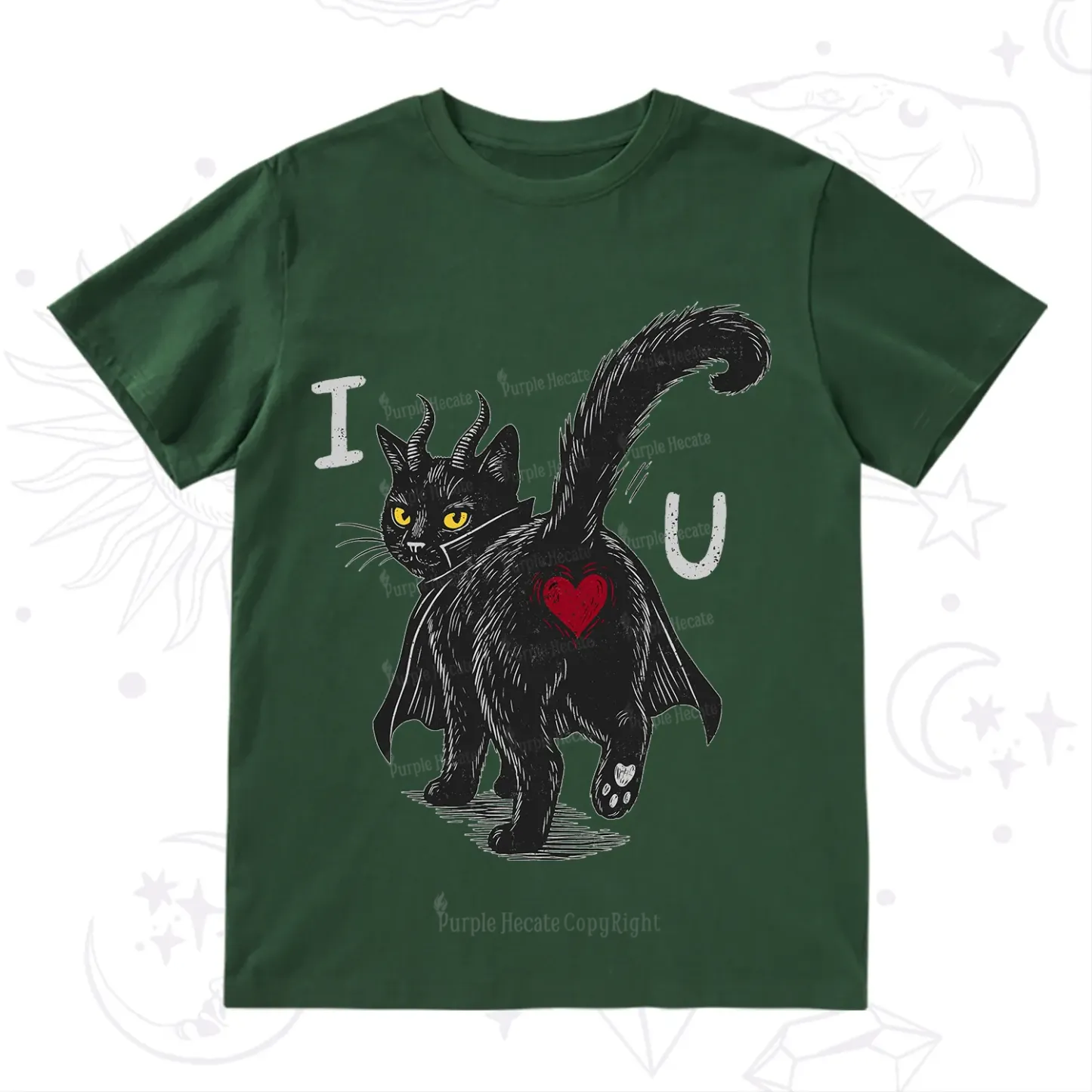 Purplehecate Bad Bad Evil Cat T-Shirt