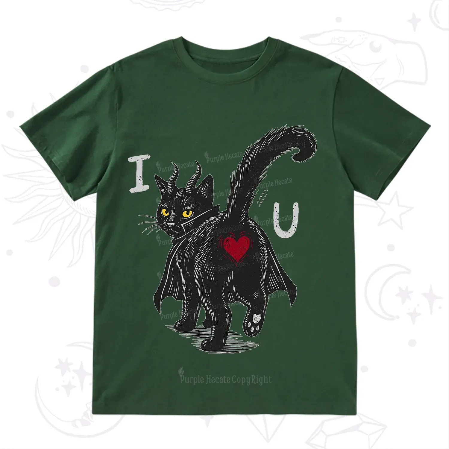 Purplehecate Bad Bad Evil Cat T-Shirt