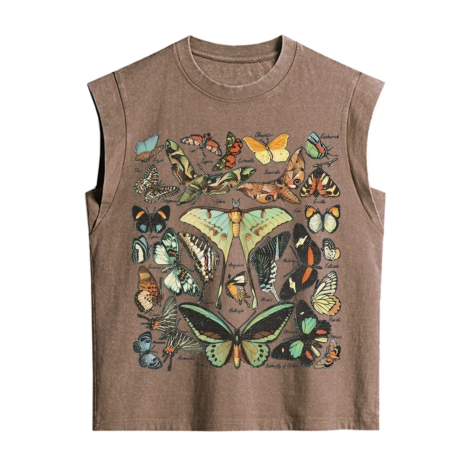 Purplehecate Vintage Butterfly & Moth Vintage Washed Tank