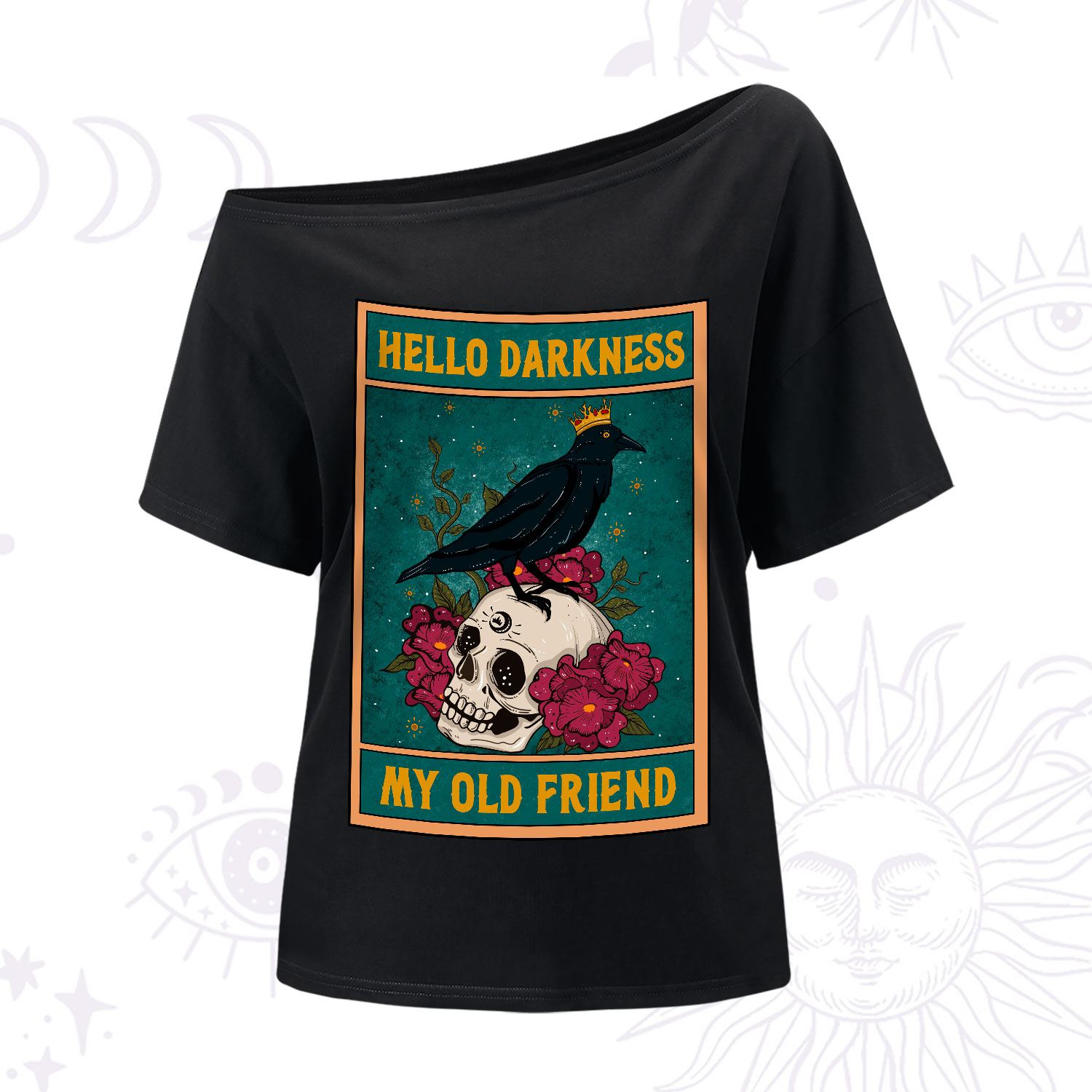 Purplehecate The Hello Darkness My Old Friend Oracle Card One-Shoulder T-Shirt