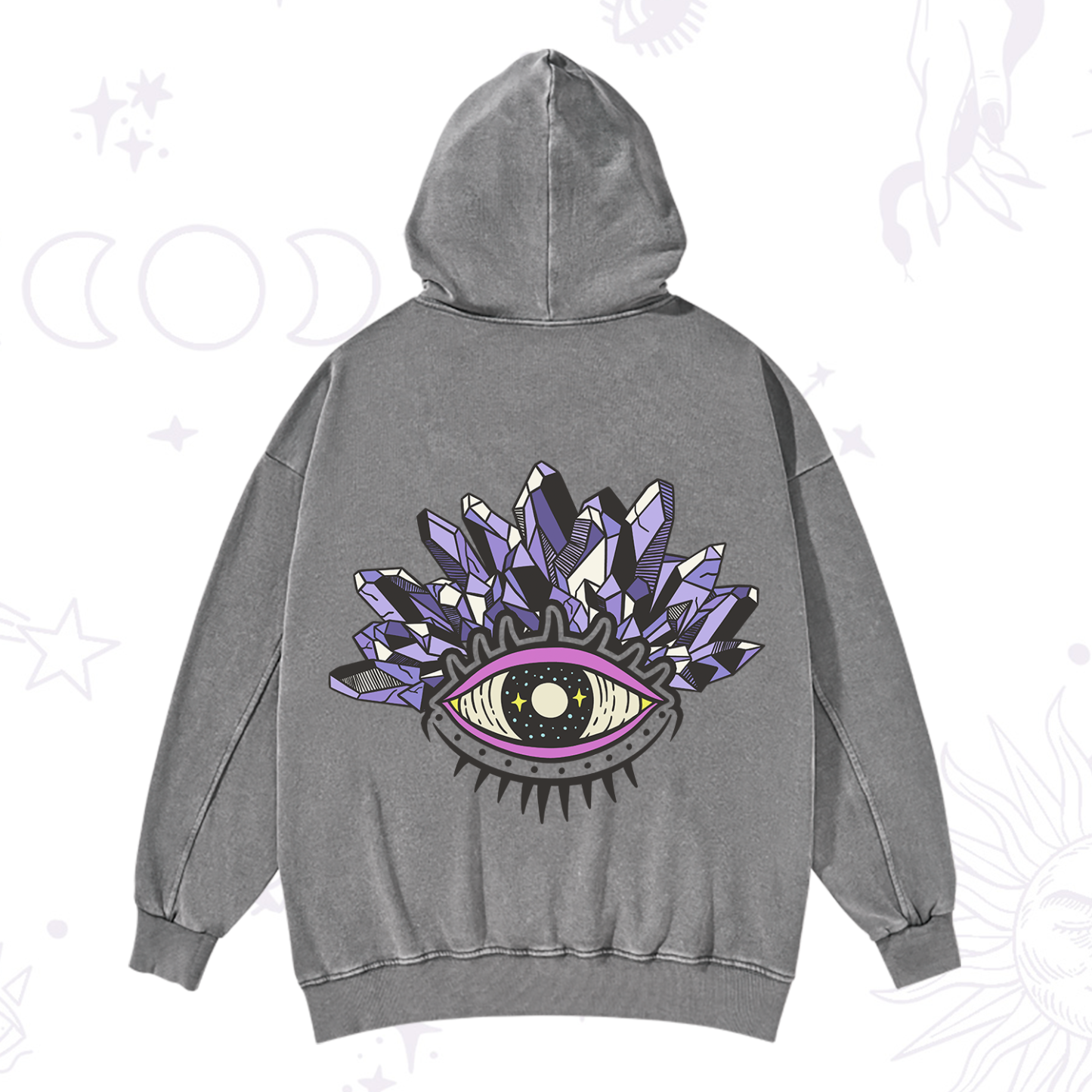 Purplehecate Crystal Eye Washed Hoodie