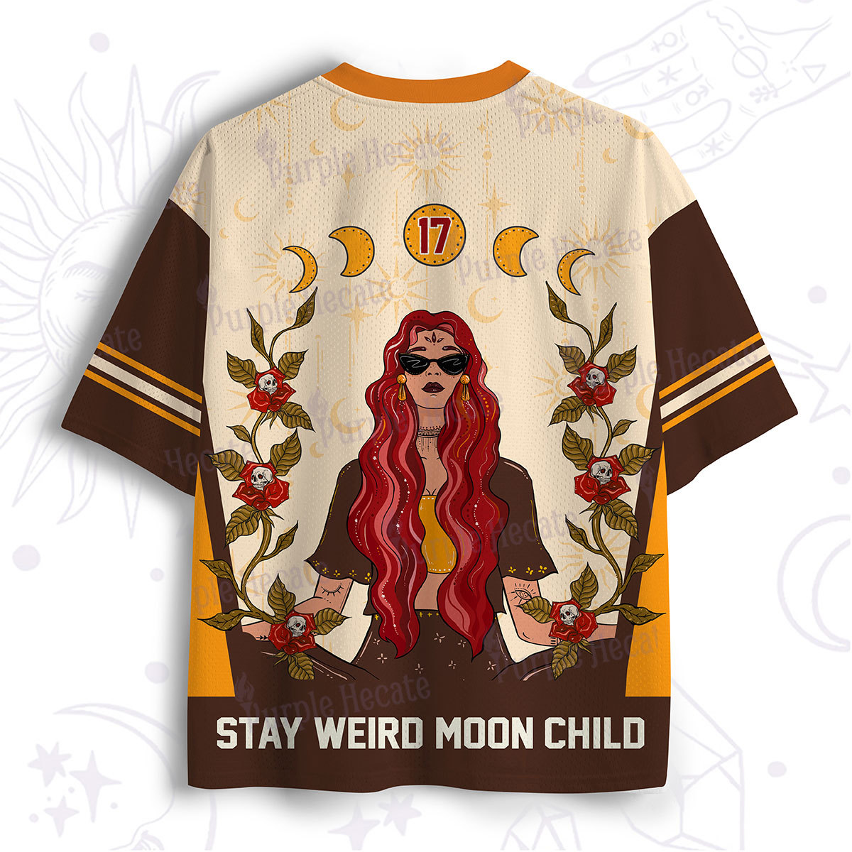 Purplehecate Stay Wild Moon Child Mesh Jersey