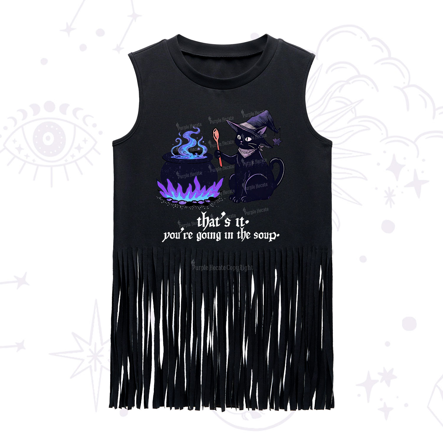 Purplehecate That's It You're Going In The Soup Fringe Tank Top