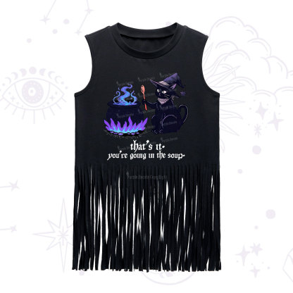 Purplehecate That's It You're Going In The Soup Fringe Tank Top