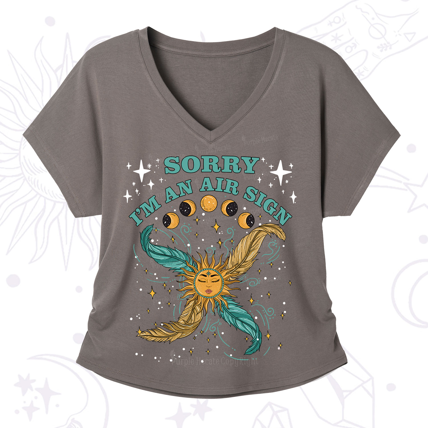 Purplehecate Sorry I'm An Air Sign V-Neck T-Shirt