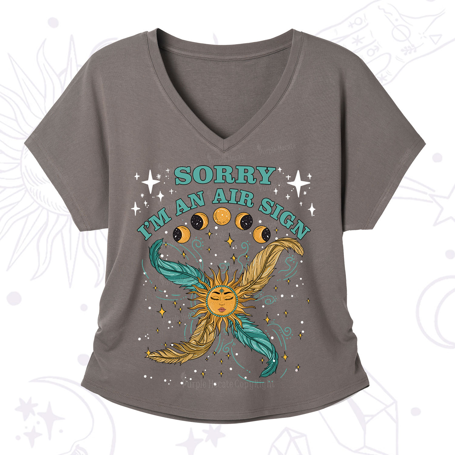 Purplehecate Sorry I'm An Air Sign V-Neck T-Shirt