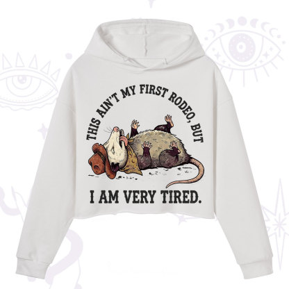 Purplehecate This Ain't My First Rodeo Crop Hoodie