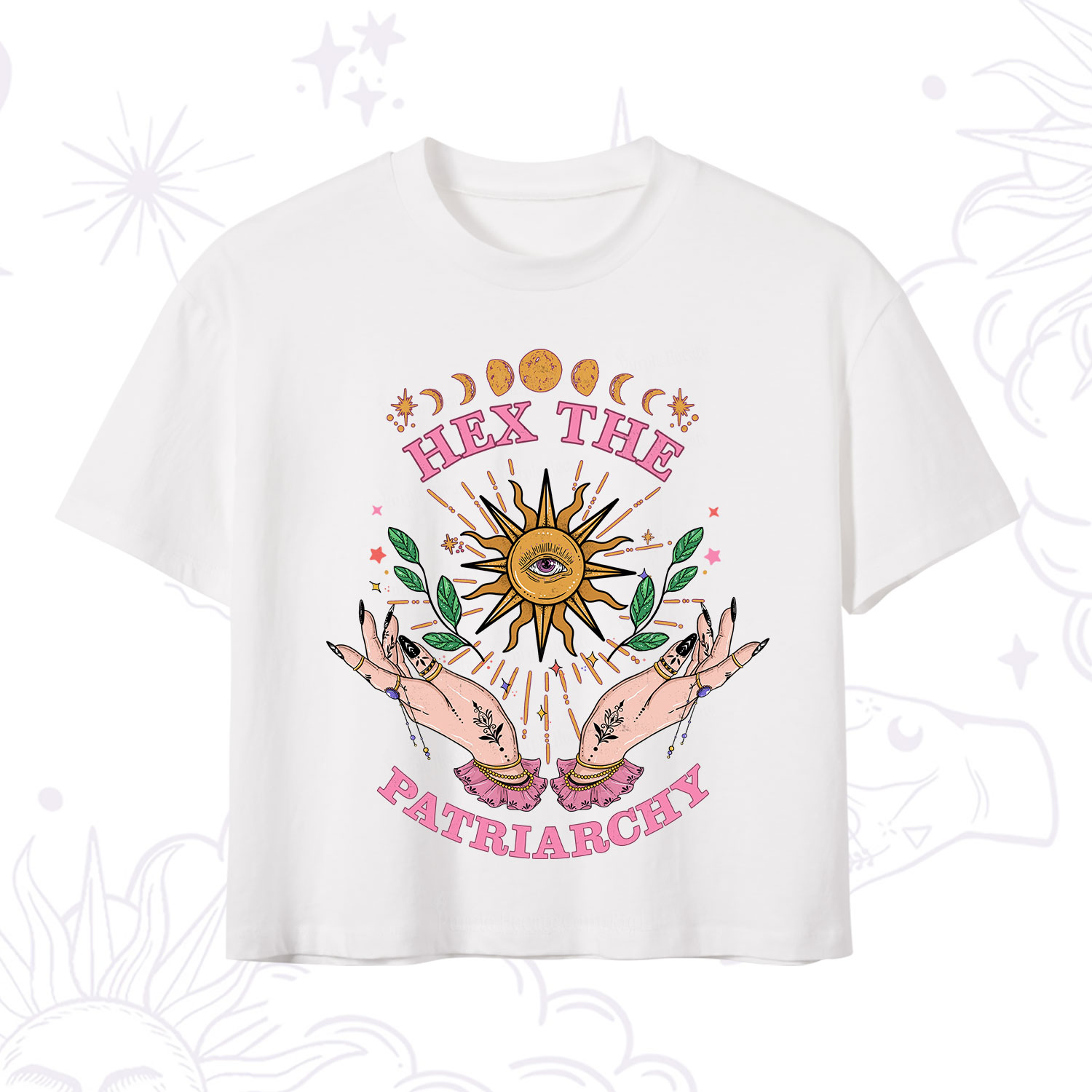 Purplehecate Hex The Patriarchy Witchy Crop T-Shirt