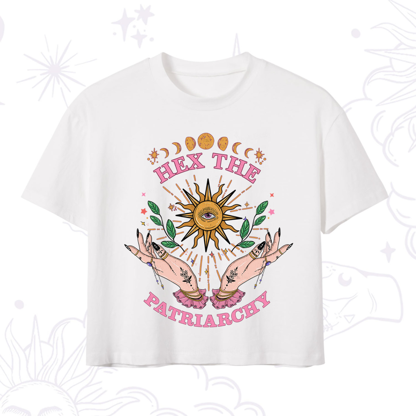 Purplehecate Hex The Patriarchy Witchy Crop T-Shirt