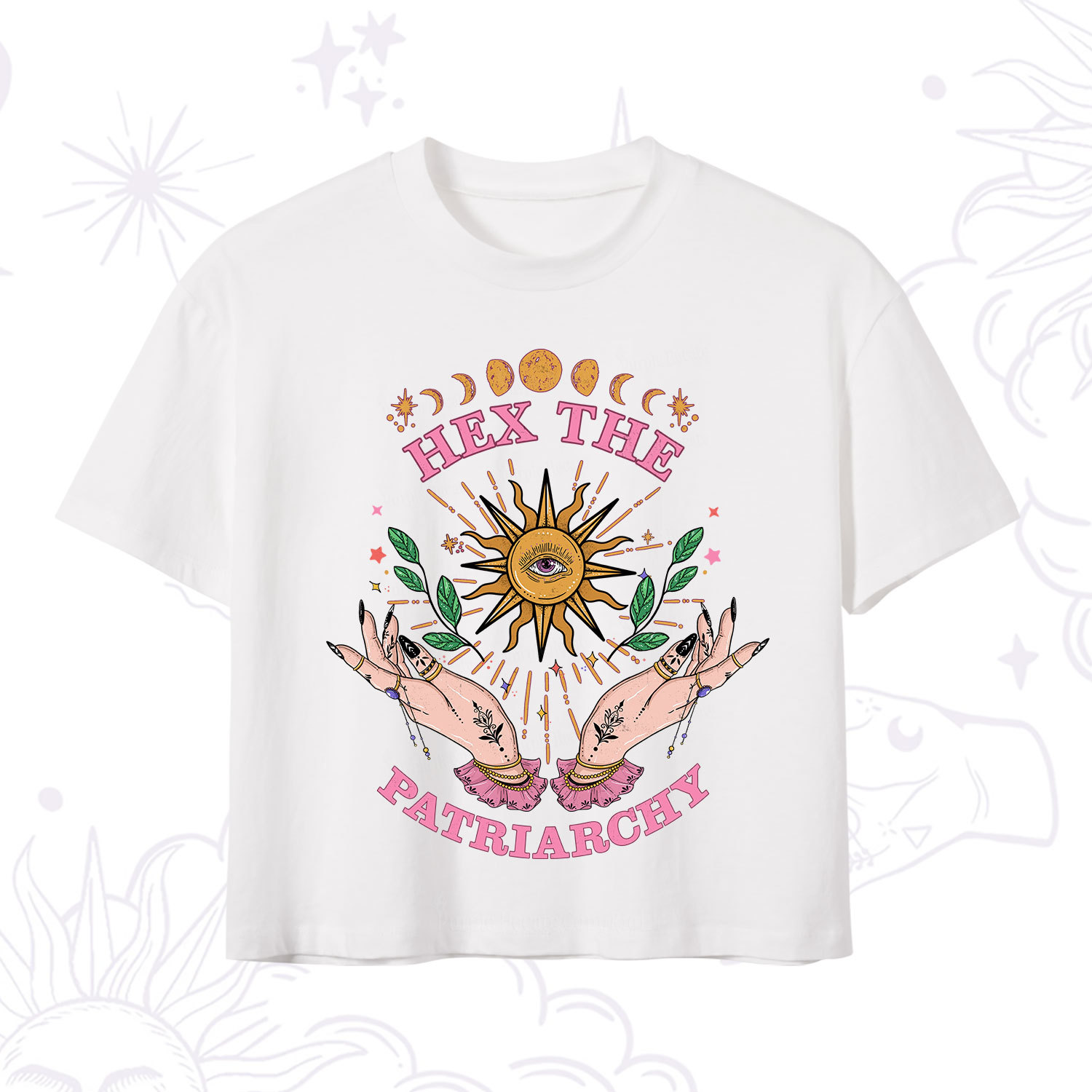 Purplehecate Hex The Patriarchy Witchy Crop T-Shirt
