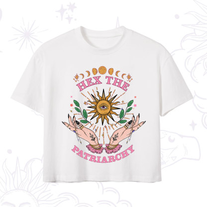 Purplehecate Hex The Patriarchy Witchy Crop T-Shirt