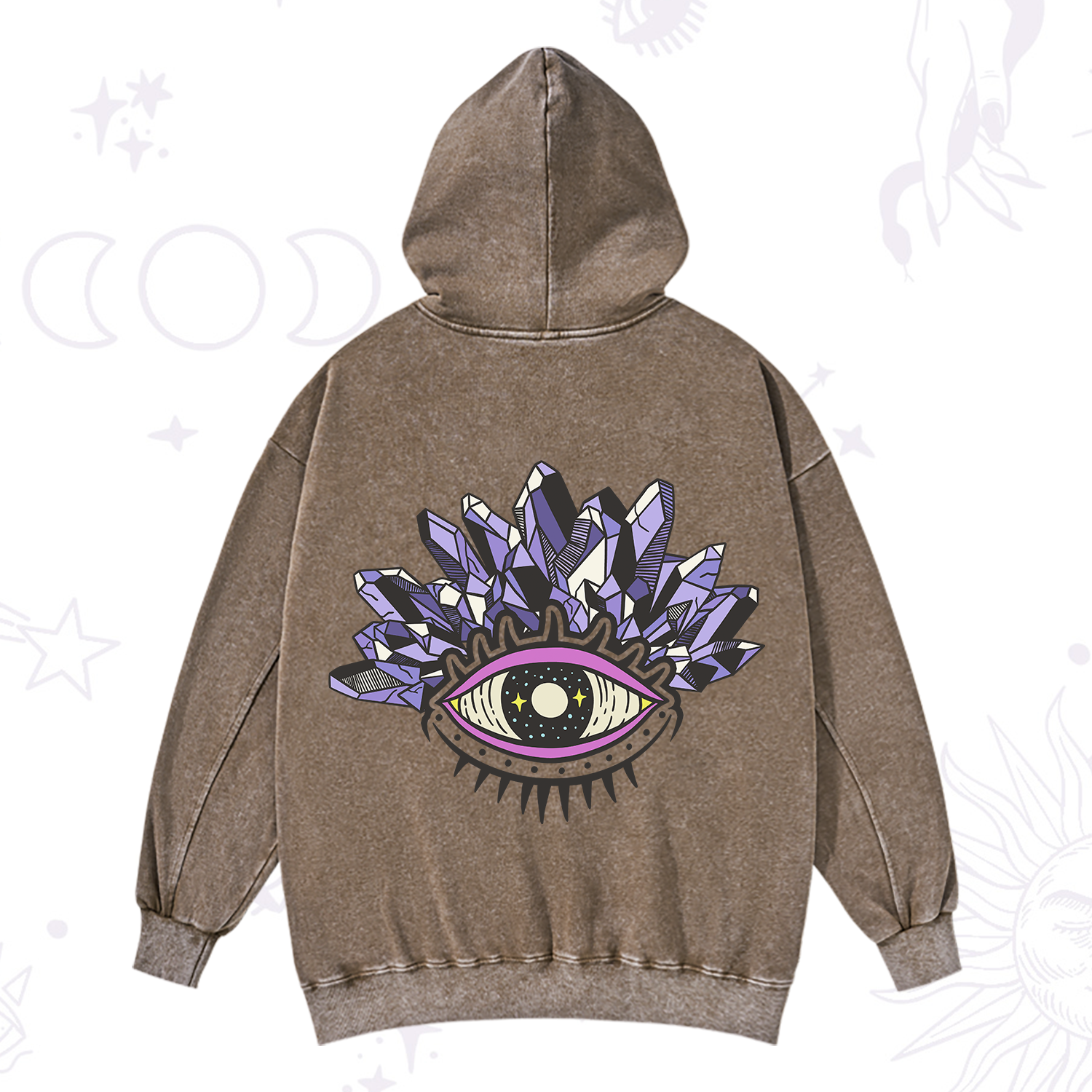 Purplehecate Crystal Eye Washed Hoodie