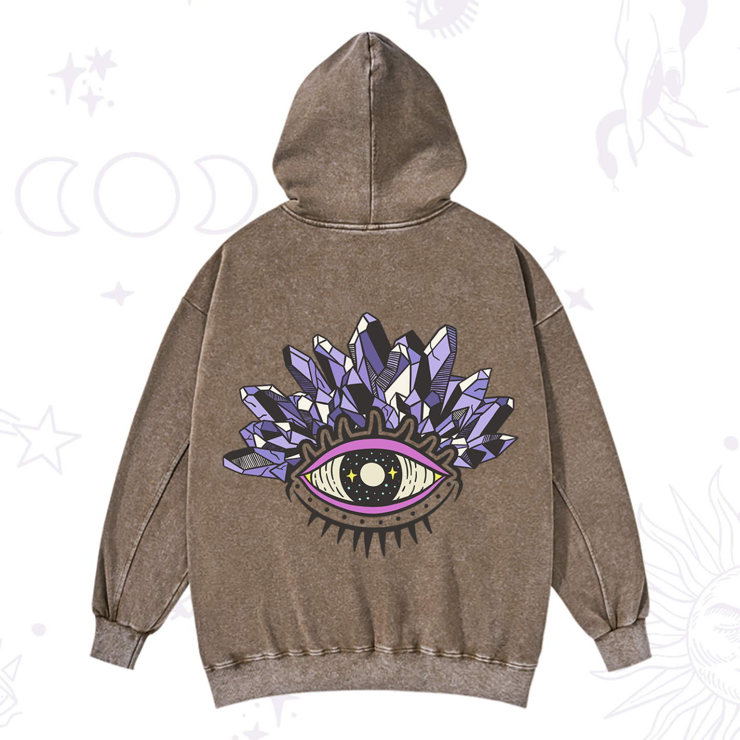 Purplehecate Crystal Eye Washed Hoodie