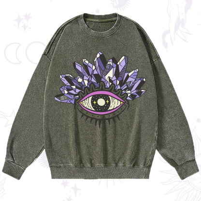 Purplehecate Crystal Eye Washed Sweatshirt