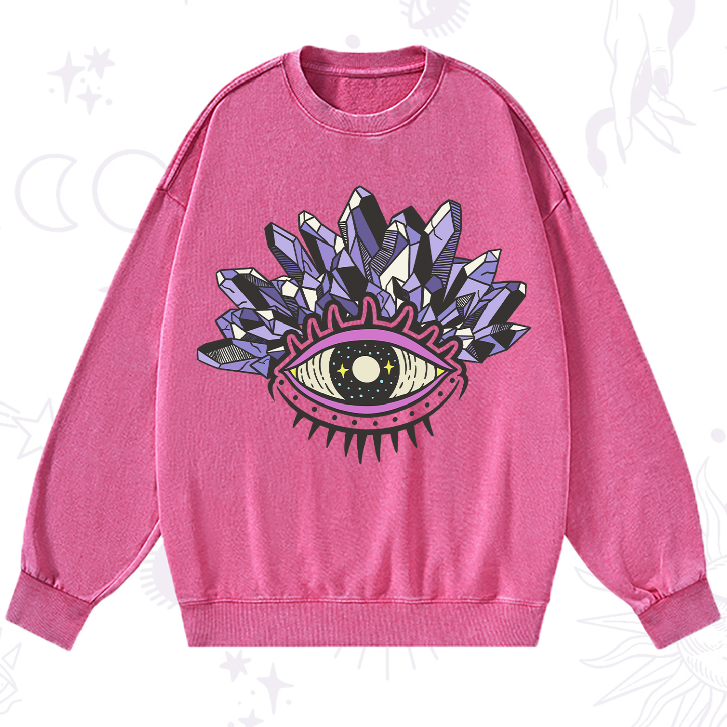 Purplehecate Crystal Eye Washed Sweatshirt