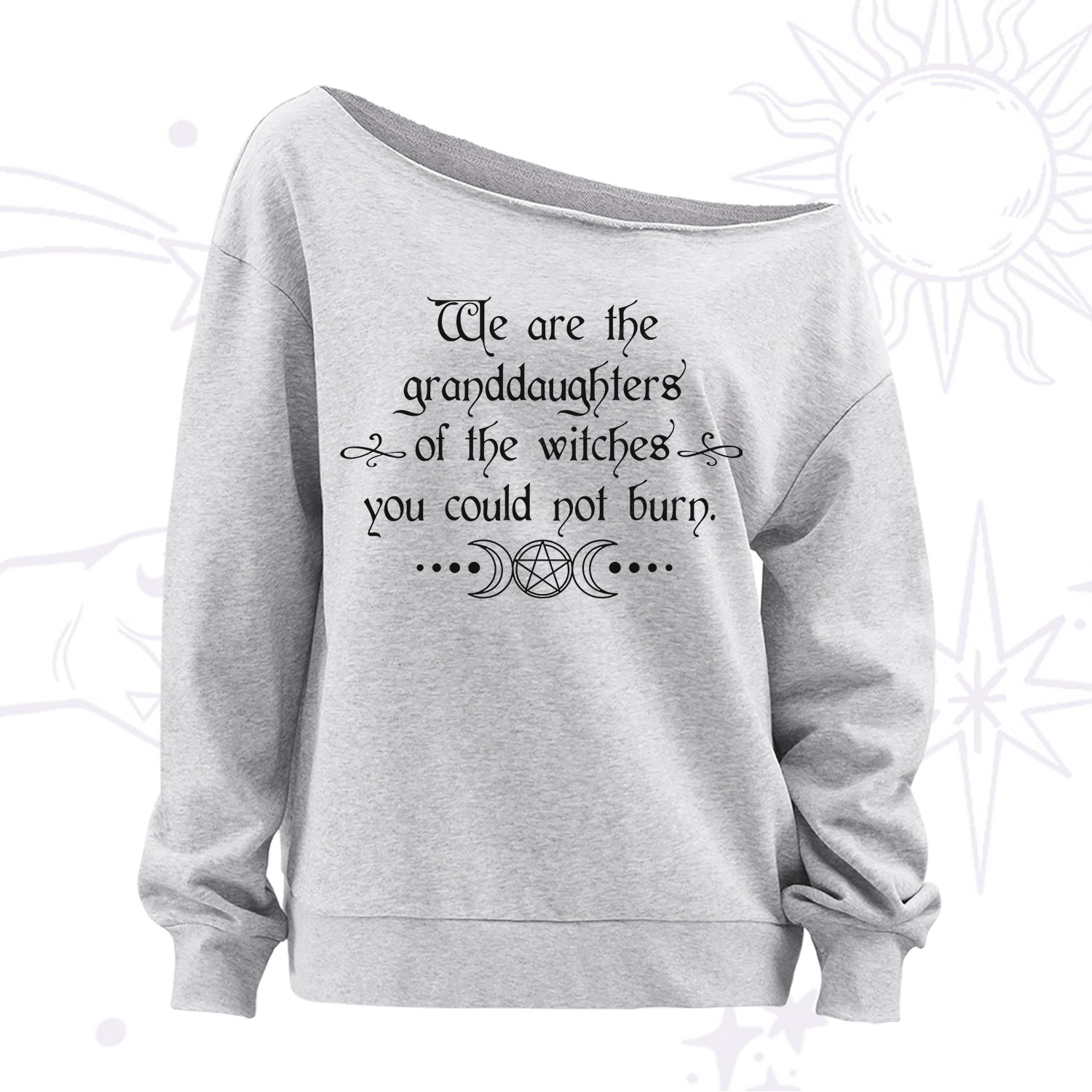 Purplehecate They Didn't Burn Witches They Burned Women Off The Shoulder Sweatshirt