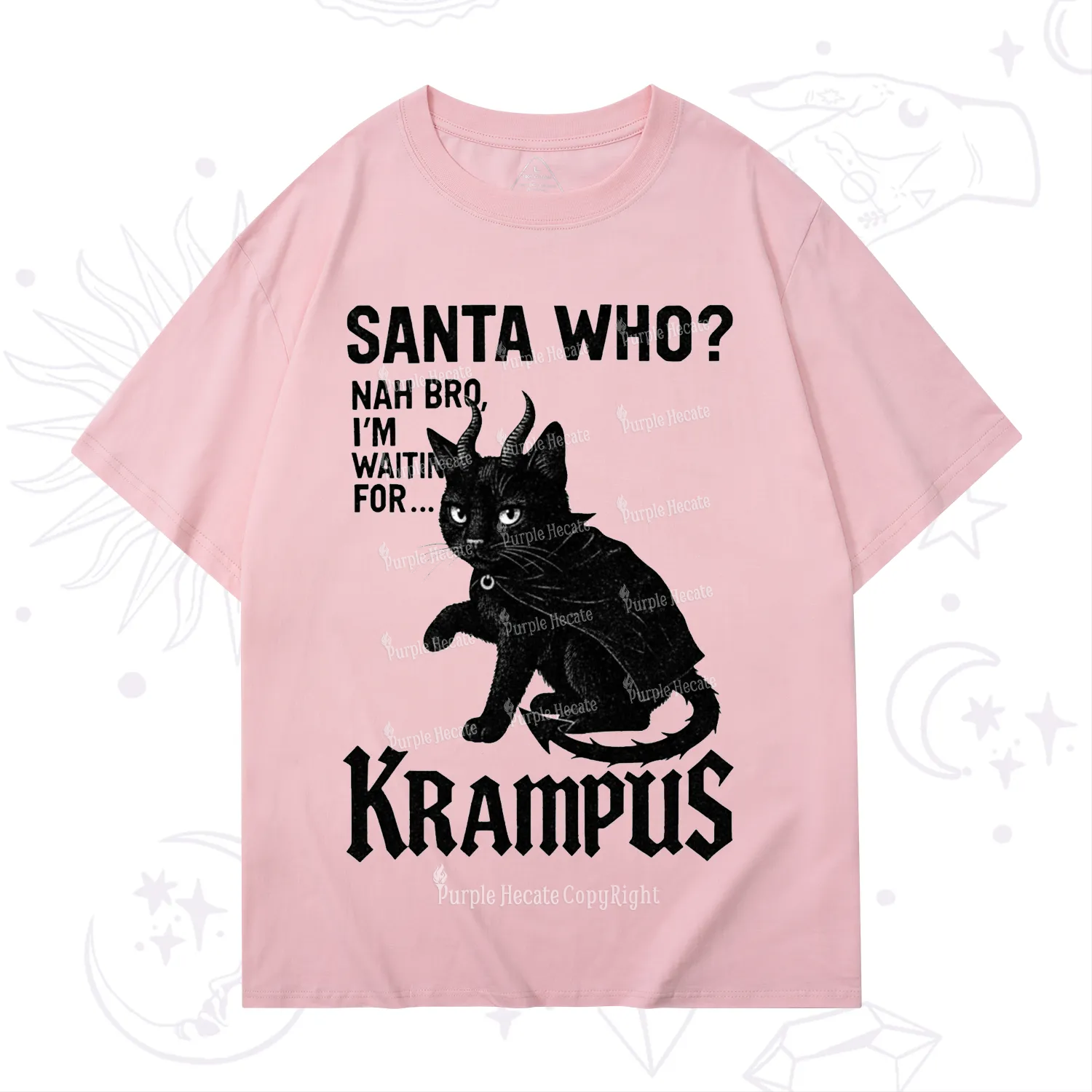 Purplehecate Santa Who? Nah Bro I'm Waiting for Krampus Christmas T-Shirt