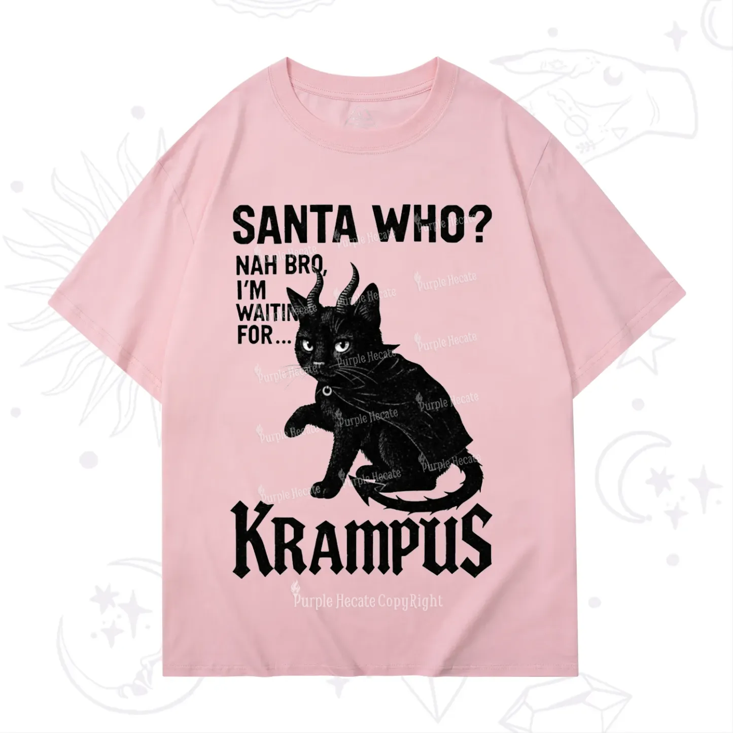 Purplehecate Santa Who? Nah Bro I'm Waiting for Krampus Christmas T-Shirt