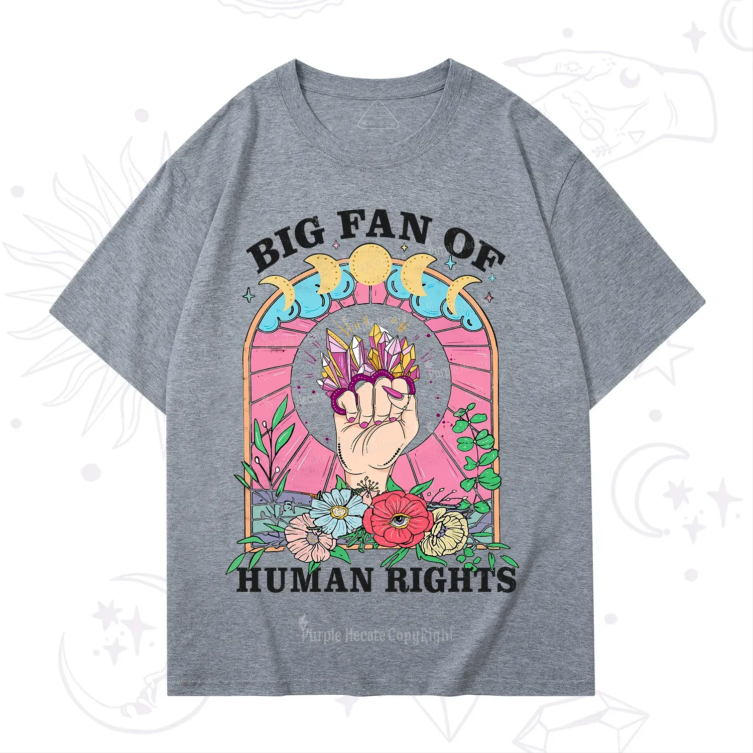 Purplehecate Big Fan of Human Rights T-Shirt