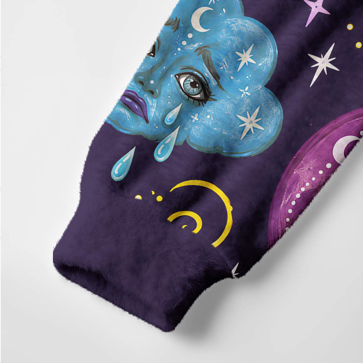 Purplehecate Hippie Sun & Moon Ugly Cardigan Sweaters