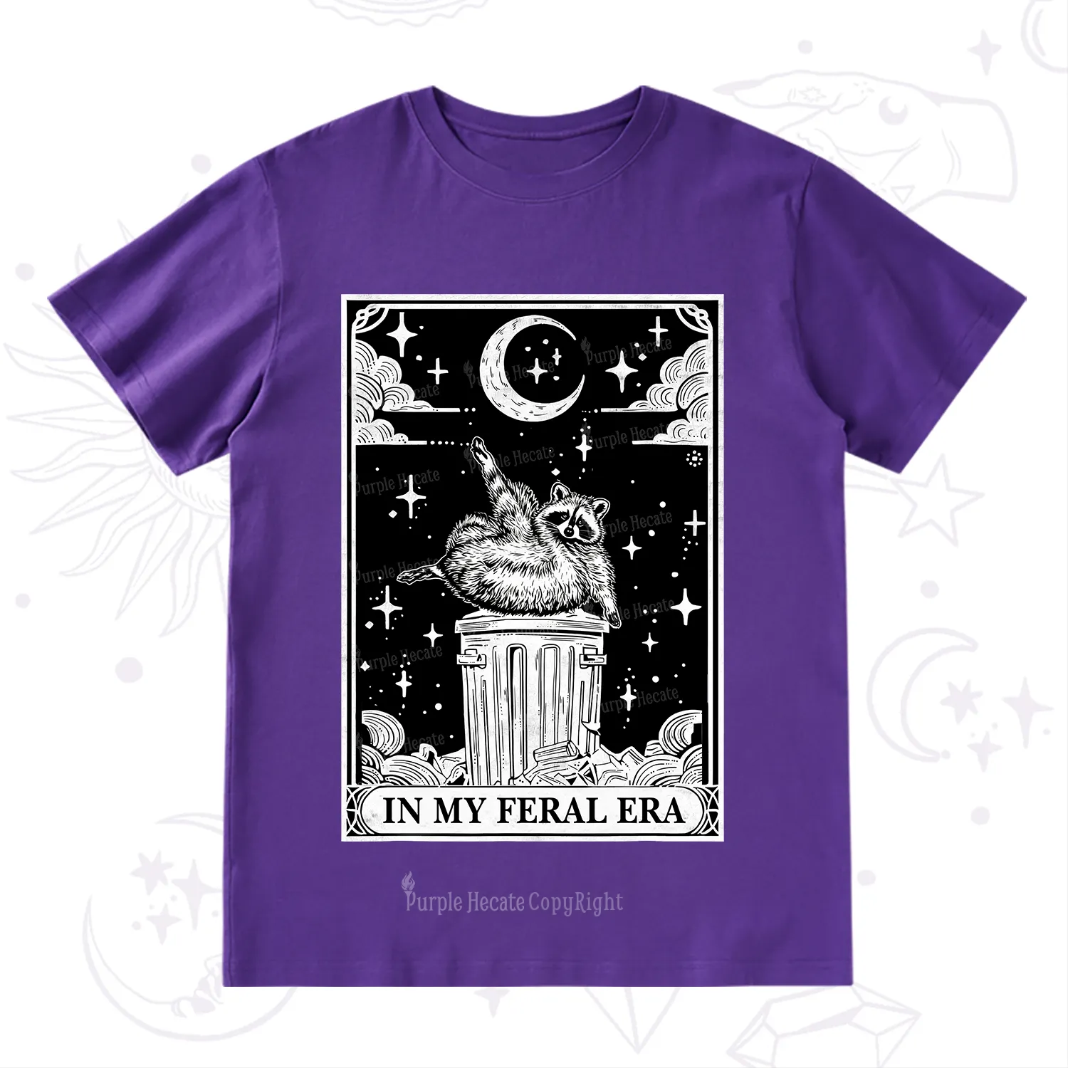 Purplehecate In My Feral Era Raccoon Tarot T-Shirt