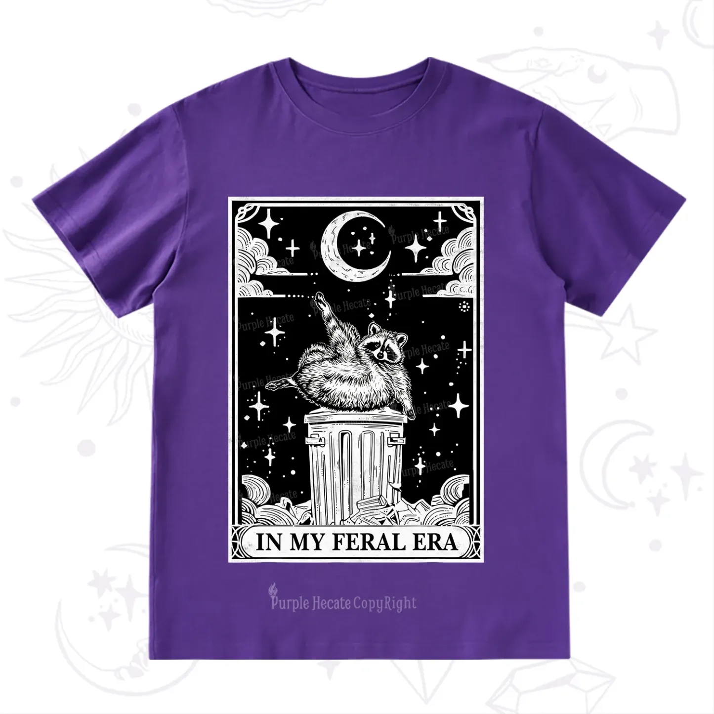 Purplehecate In My Feral Era Raccoon Tarot T-Shirt