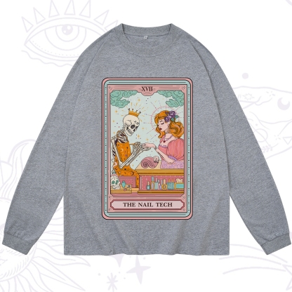 Purplehecate The Nail Tech Life Tarot Long Sleeve T-Shirt