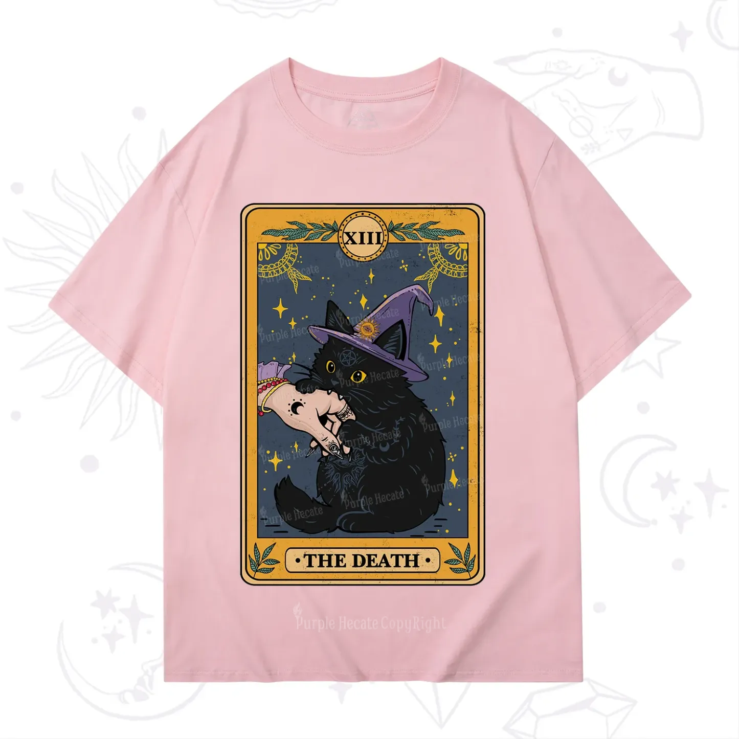 Purplehecate The Black Cat Death Tarot T-Shirt