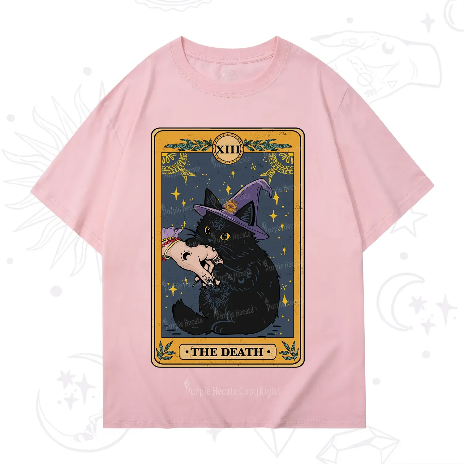 Purplehecate The Black Cat Death Tarot T-Shirt