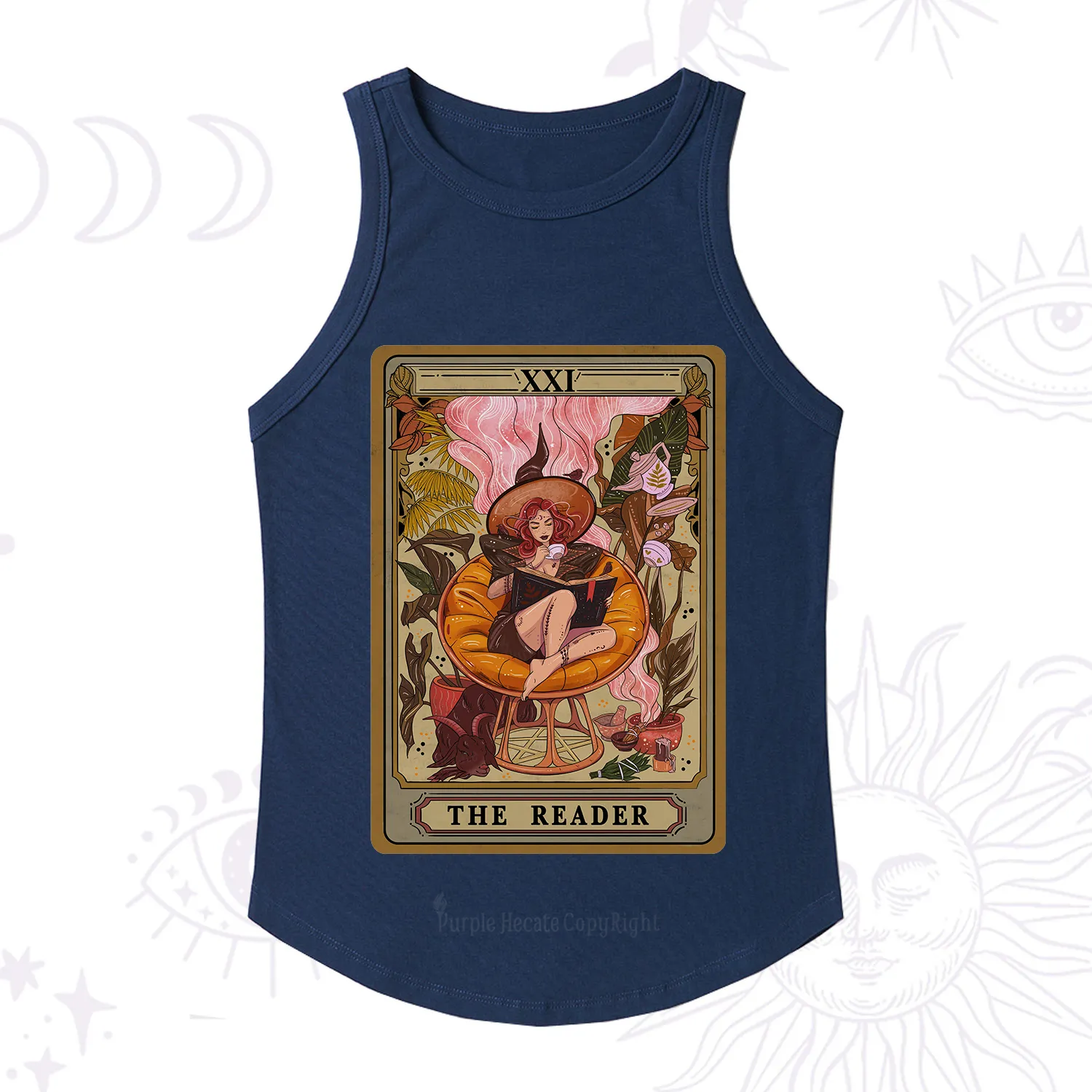 Purplehecate The Reader Tarot Card Racerback Tank Top