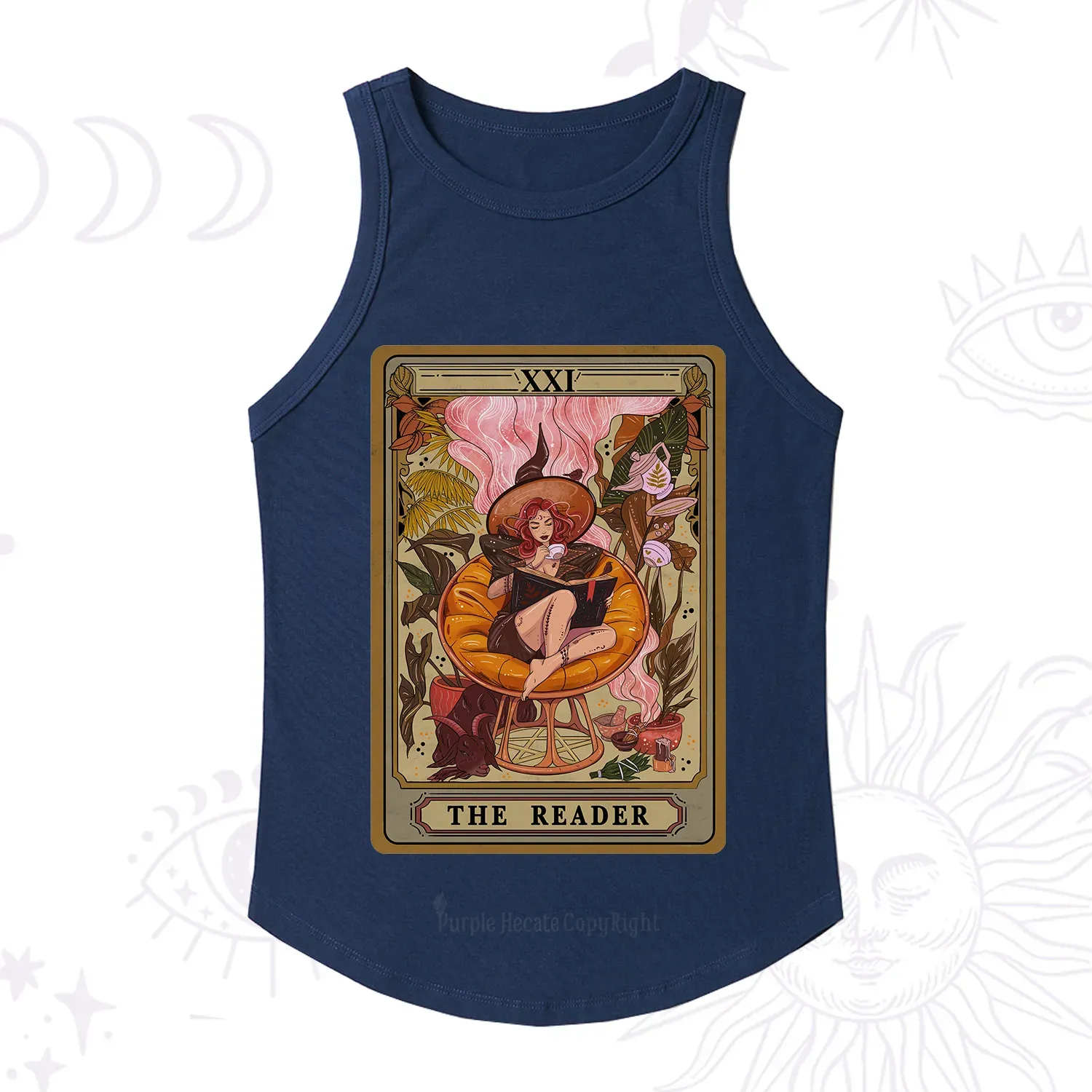 Purplehecate The Reader Tarot Card Racerback Tank Top