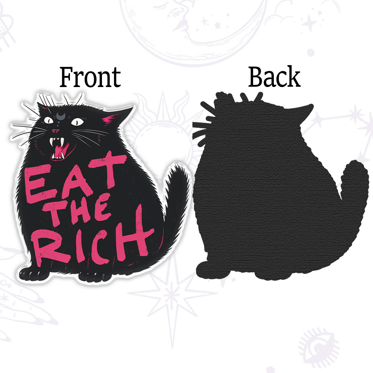 Purplehecate Eat The Rich Cat Magnet