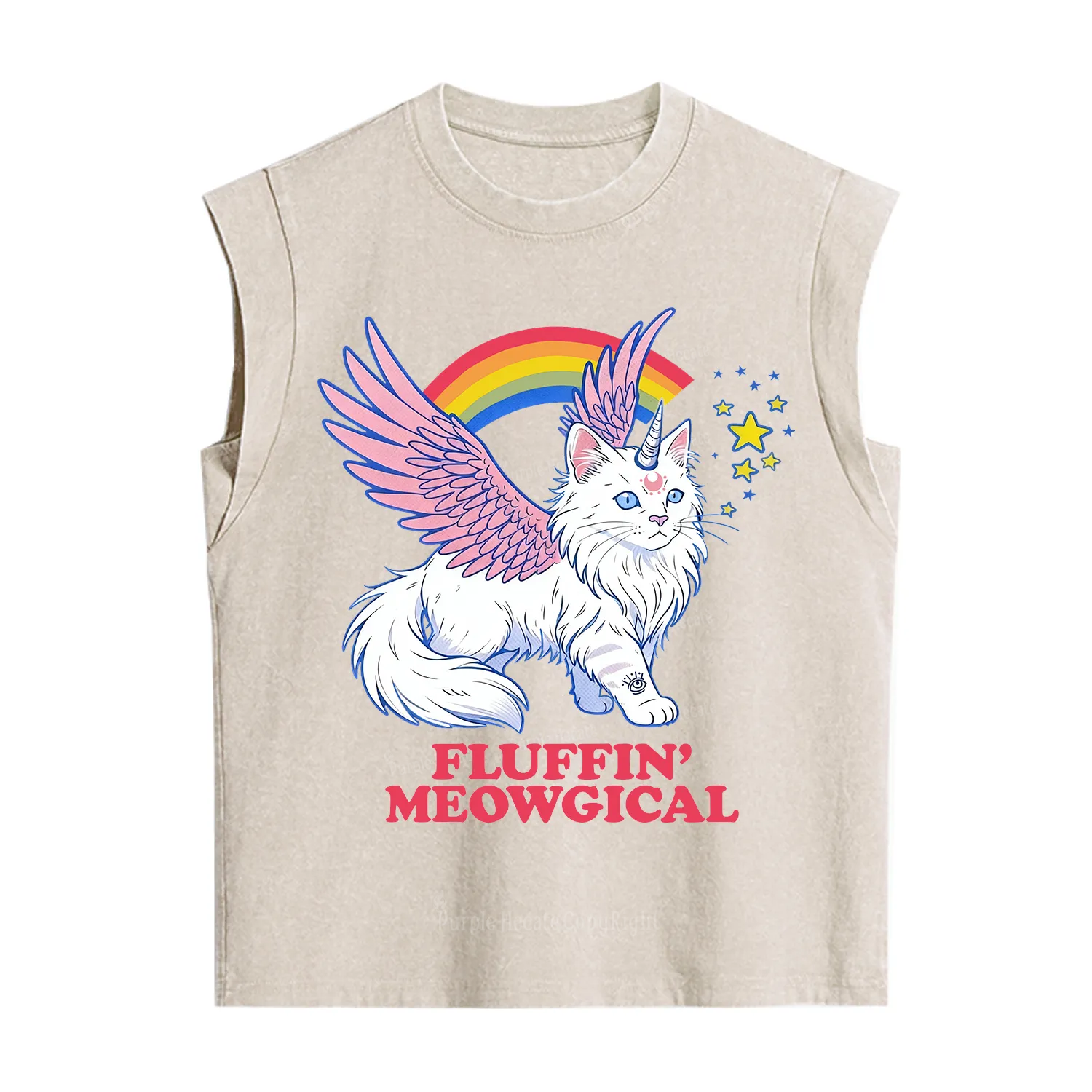 Purplehecate Fluffin Meowgical Vintage Washed Tank