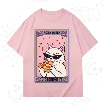 Purplehecate The Pizza Queen Cat Tarot T-Shirt