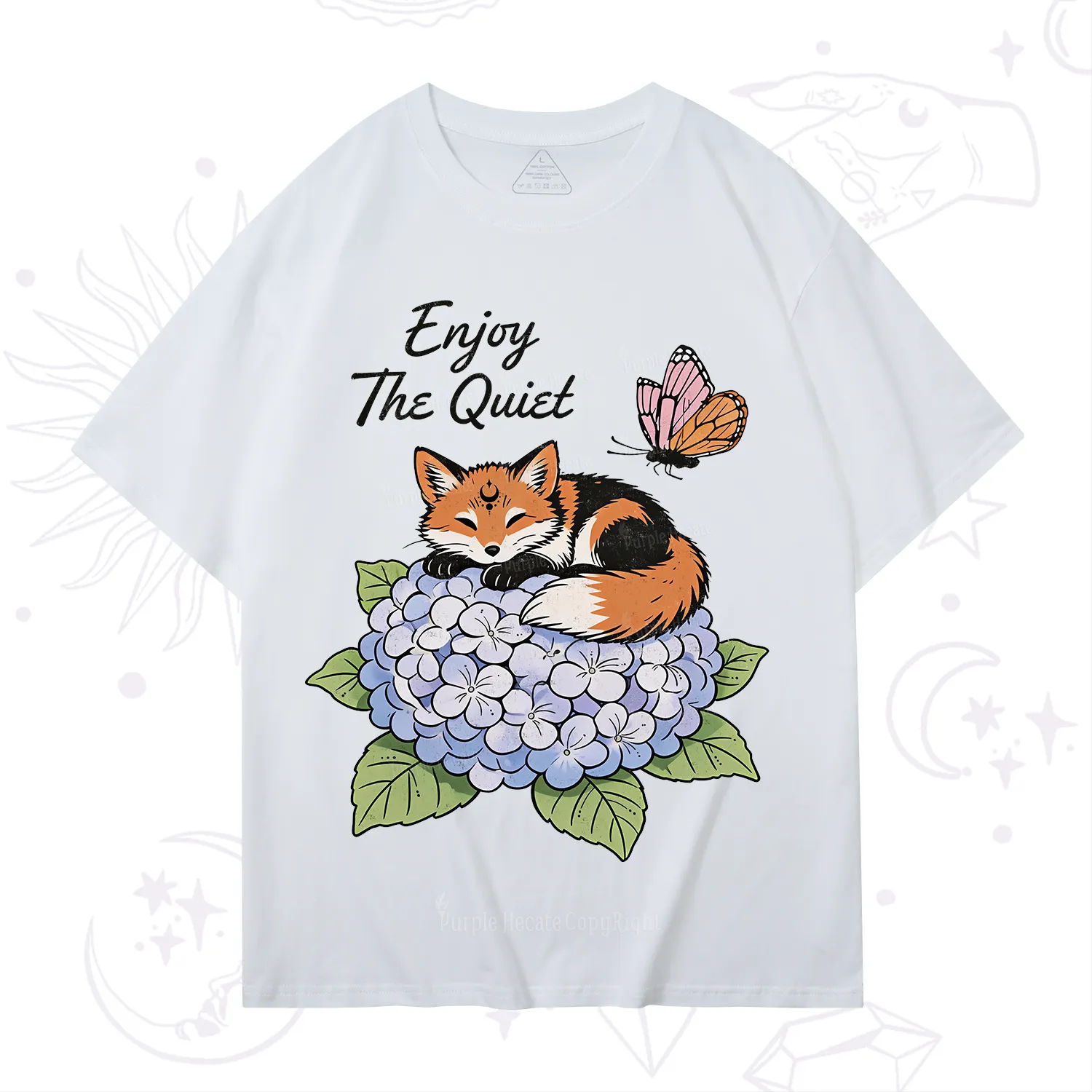Purplehecate Enjoy The Quiet Fox T-Shirt