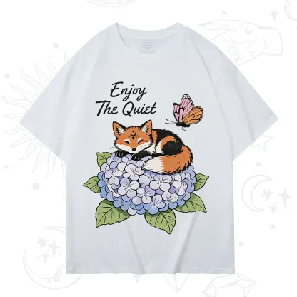 Purplehecate Enjoy The Quiet Fox T-Shirt