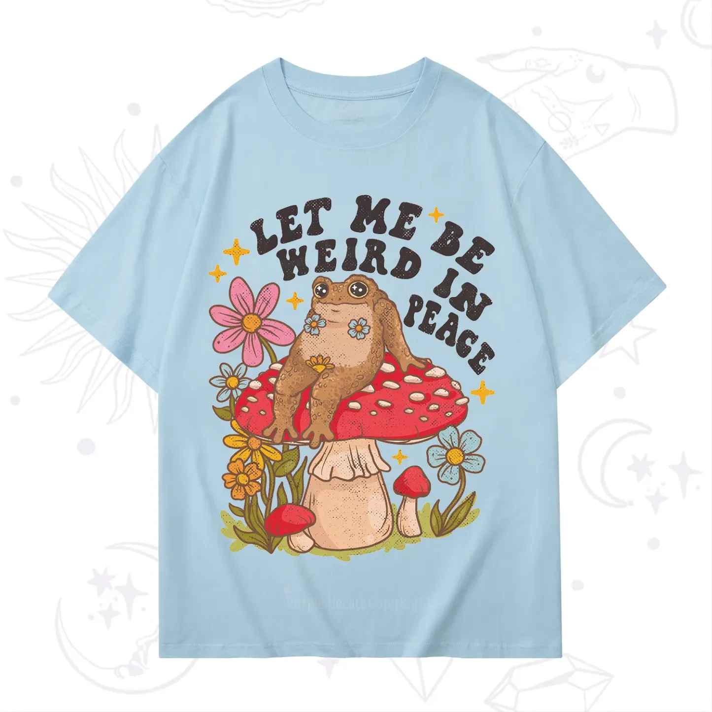 Purplehecate Let Me Be Weird In Peace Toad T-Shirt