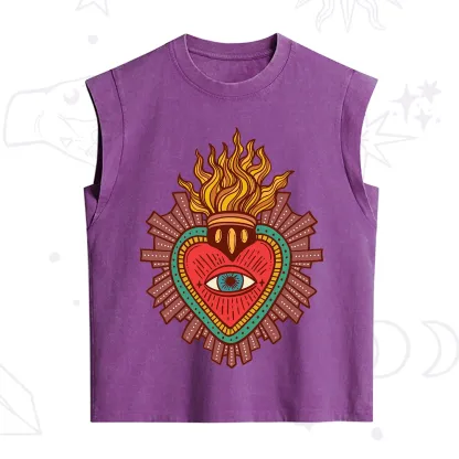 Purplehecate Sacred Heart Vintage Washed Tank