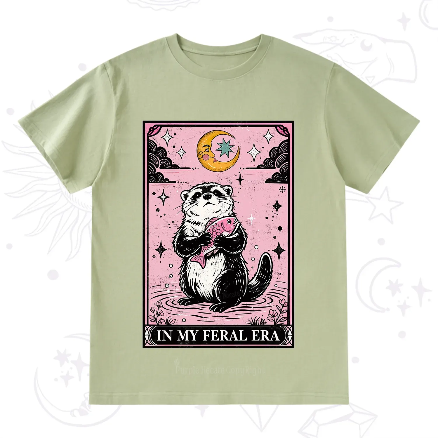 Purplehecate The In My Feral Era Tarot Otter T-Shirt