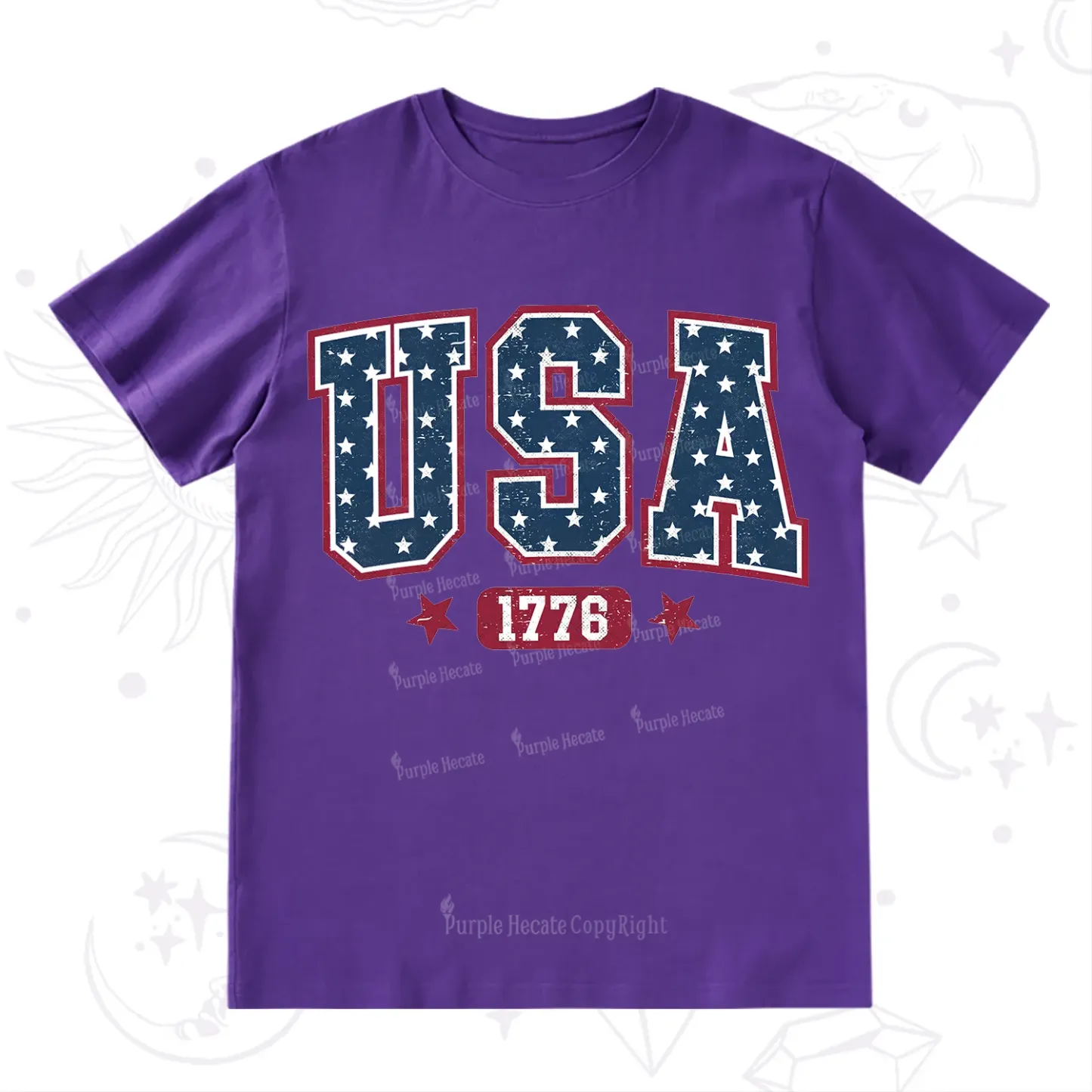 Purplehecate Retro USA 1776 T-Shirt