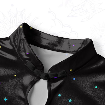 Purplehecate Rainbow Bat Velvet Bodycon Dress