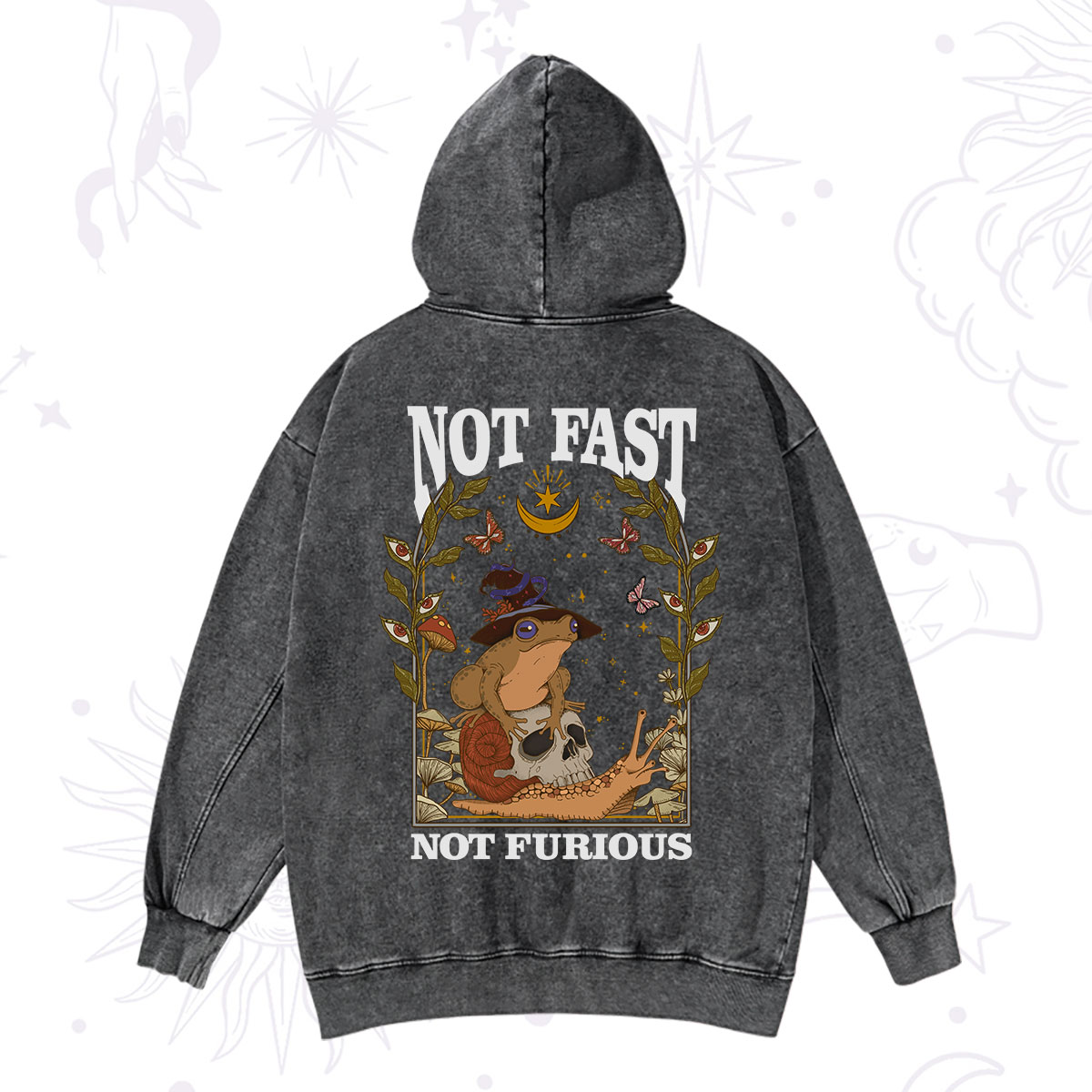 Purplehecate Not Fast Not Furious Washed Hoodie