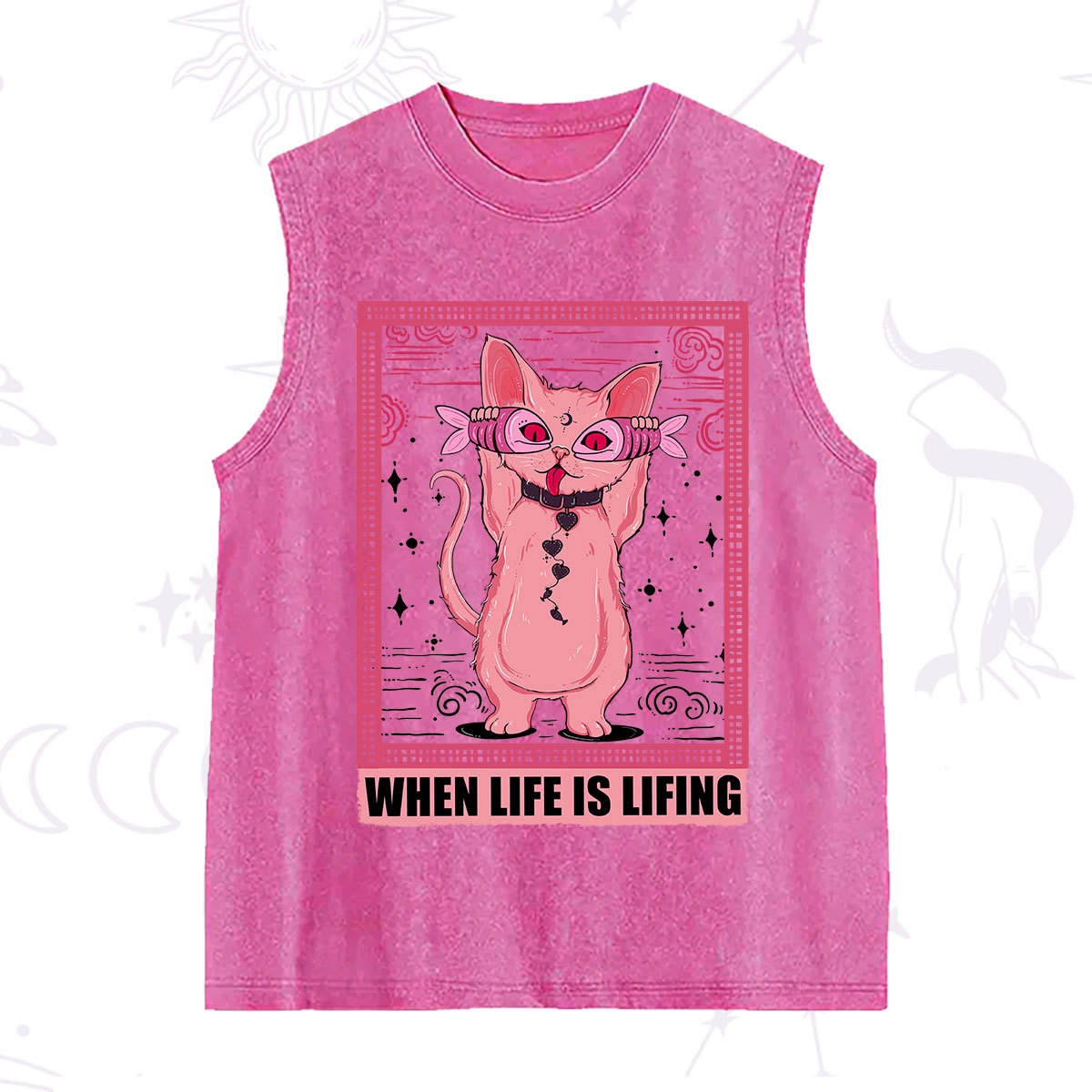 Purplehecate When Life Is Lifting Washed Tank