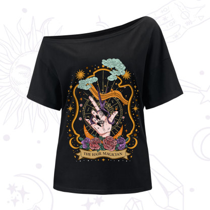 Purplehecate The Hair Magician One-Shoulder T-Shirt