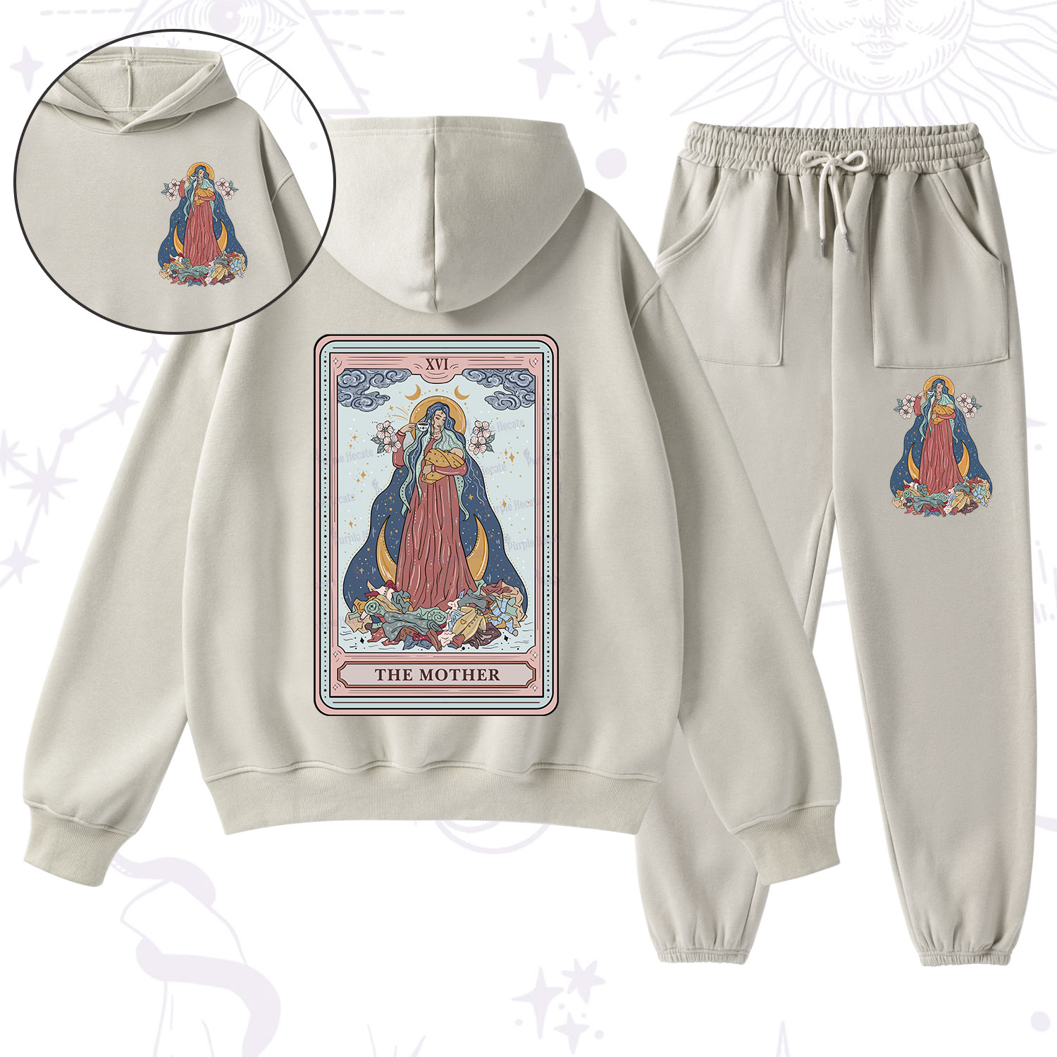 Purplehecate The Mother Tarot Fleece Hoodie Suit